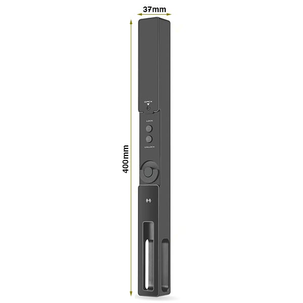 kích thước Khóa cửa nhôm Kassler KL-599 CNC-01 Black App
