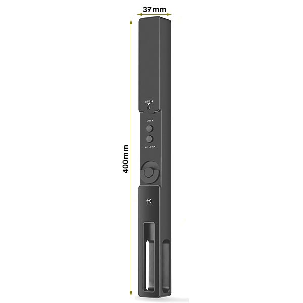 kích thước Khóa cửa nhôm Kassler KL-599 CNC-02 Black App