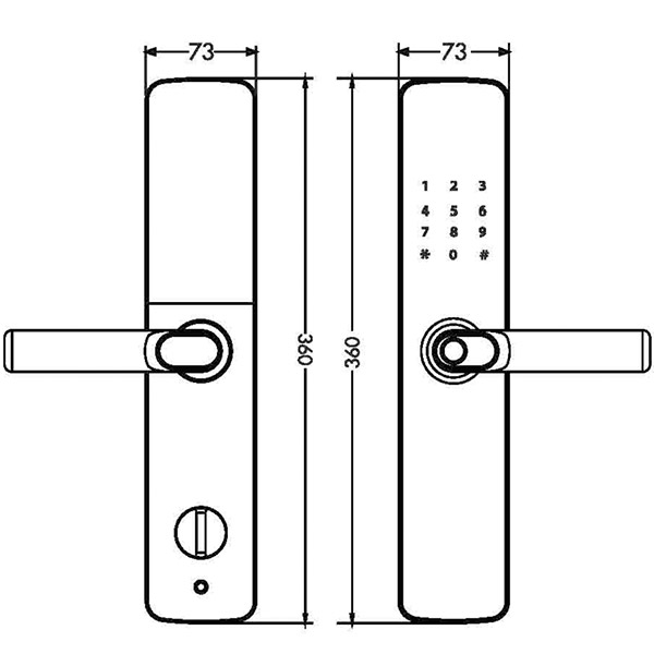 kích thước Khóa vân tay Kassler KL-600 PC APP