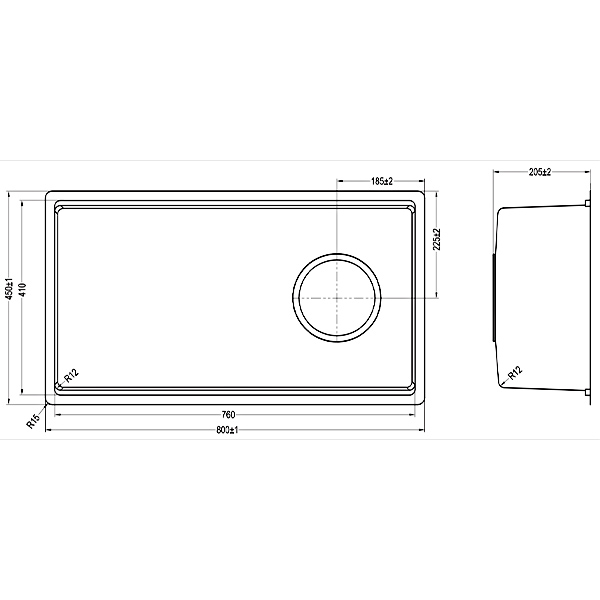 Kích thước Chậu rửa bát Kluger TOYA Series KY8045ST Plus