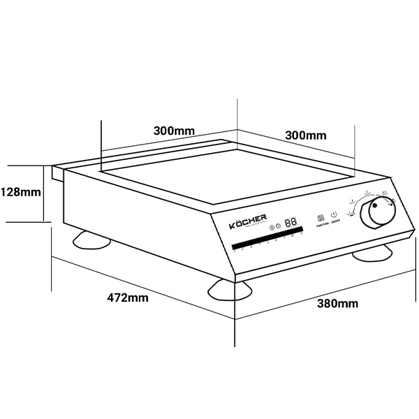 kích thước Kocher CI-5000W kích thước Kocher CI-5000W
