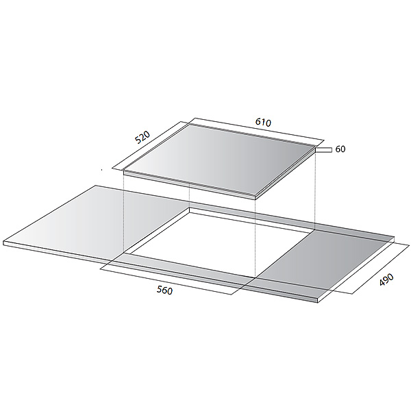 kích thước Kocher DI-866GE kích thước Kocher DI-866GE