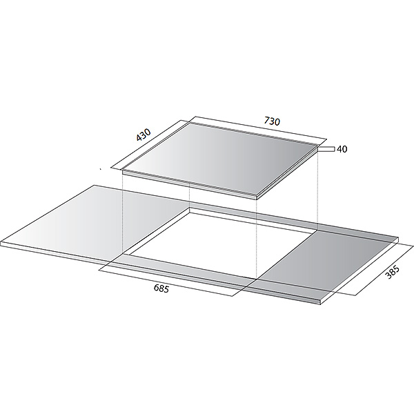 kích thước Kocher DIB4-888W kích thước Kocher DIB4-888W