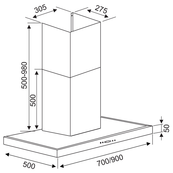 Kích thước Kocher K-225C Pro (70cm)