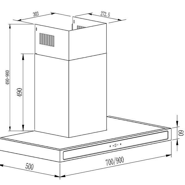 Kích thước Kocher K-225D (70cm) 