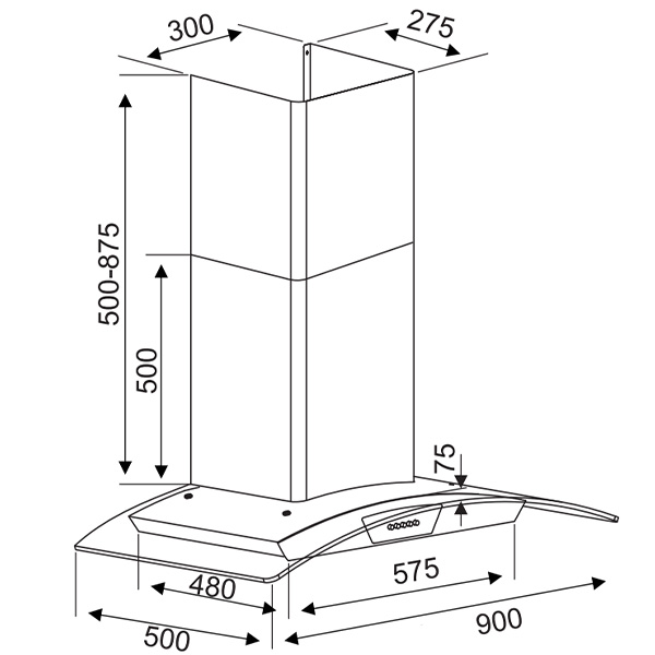 Kích thước Kocher K-229S (90cm)