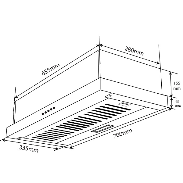 Kích thước Kocher K-6270V
