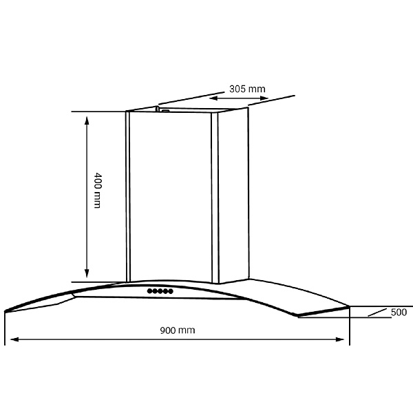 Kích thước Kocher K-8872V (90cm)