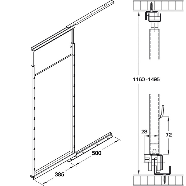 kích thước Hafele 545.60.673