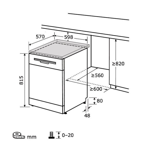 kích thước lắp KDEU-8818 series 4