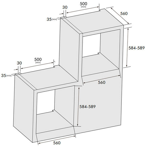 kích thước tủ Kocher KOEU-71S13F