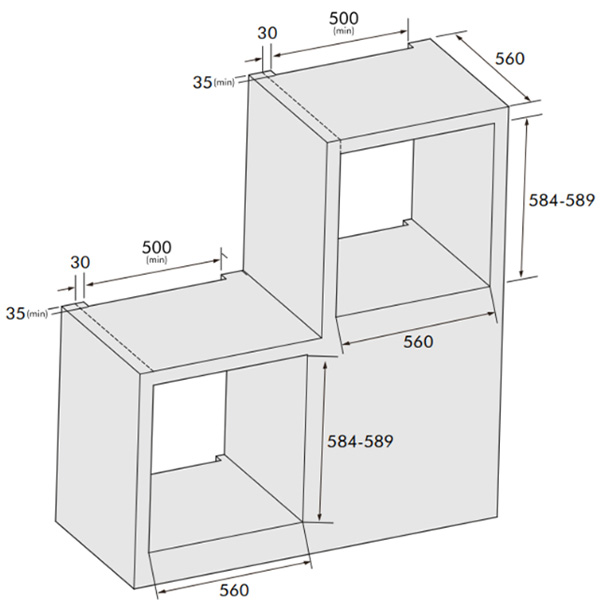 kích thước tủ Kocher KOEU-71S14F