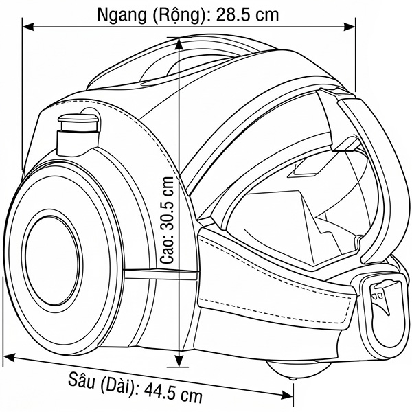 kích thước LG VK7317GHTPS