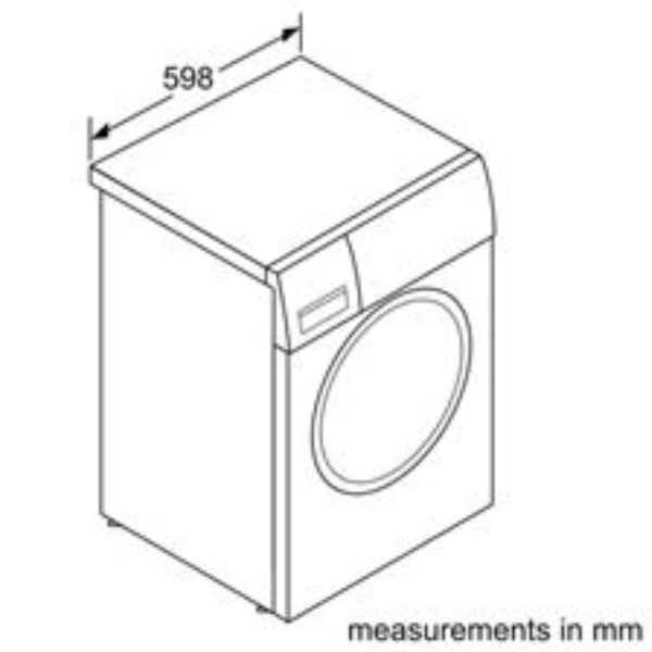 Kích thước Máy giặt độc lập Bosch WAW28480SG TGB