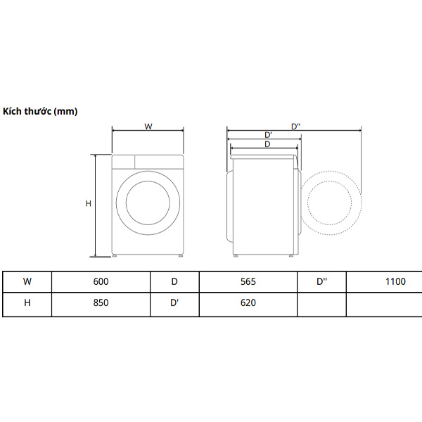 Chi tiết Máy giặt sấy LG FV1411S4WA