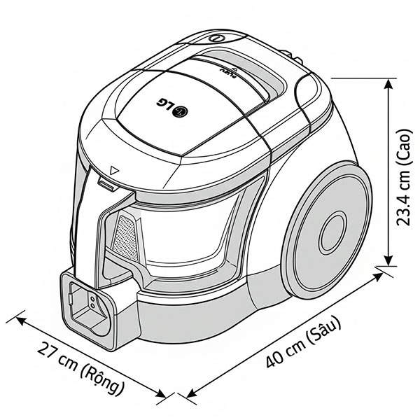 kích thước LG VC5420GHAQ