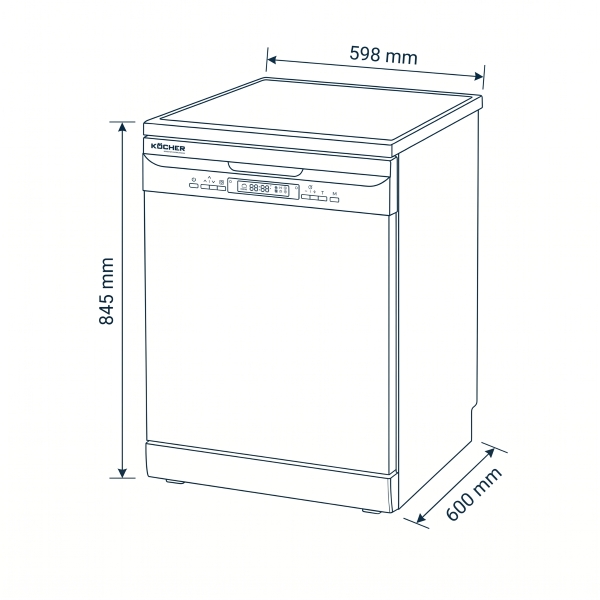 Kích thước Kocher KDEU-8835