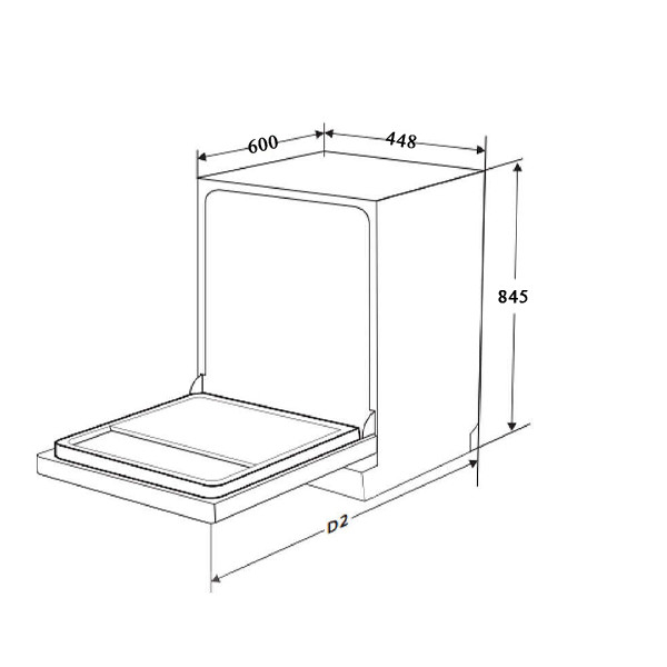 kích thước Máy rửa chén Canzy CZ P1036R