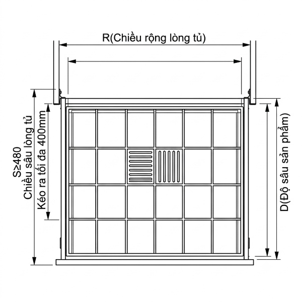 Kích thước Ngăn Kéo Đồ Trang Sức Bọc Da Cao Cấp - High Class Grey Grandx XM.80C