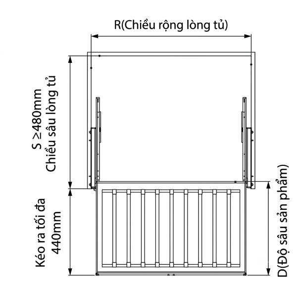 Kích thước Ngăn Kéo Đựng Quần Áo Bọc Da Cao Cấp - High Class Grey Grandx XM.80A1