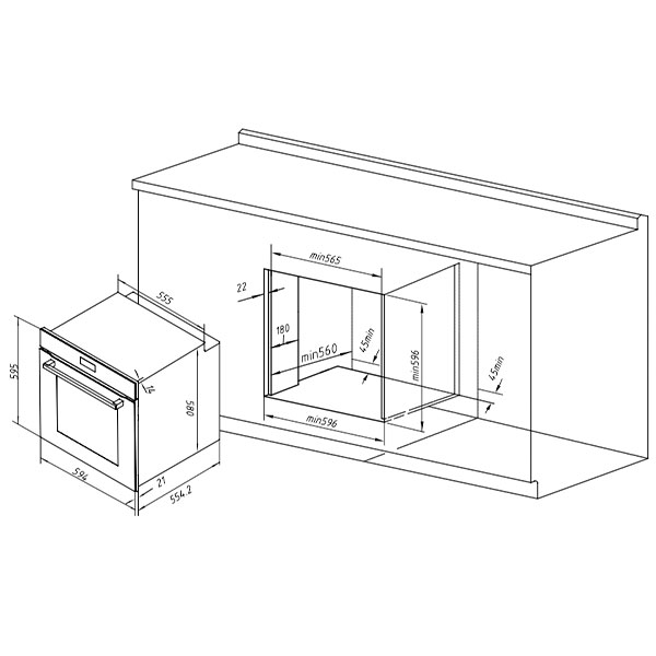kích thước tủ ngang Hafele HC-O811B  495.10.035
