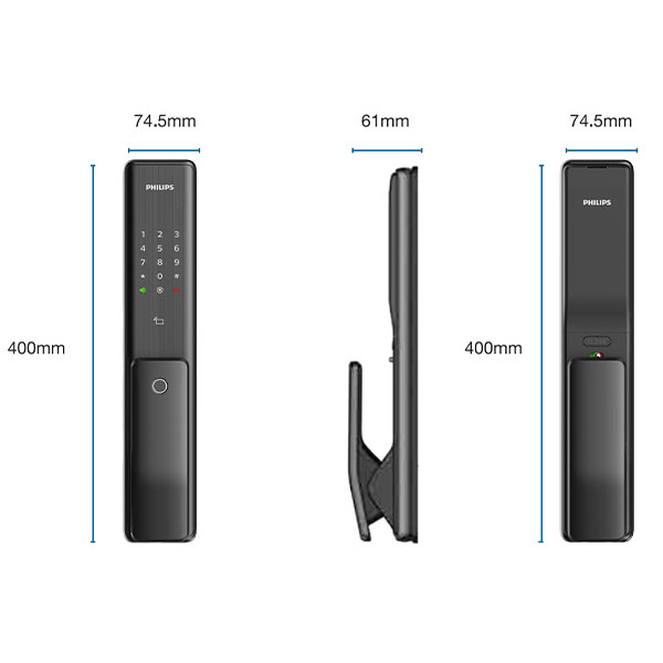 kích thước Philips Alpha - đen