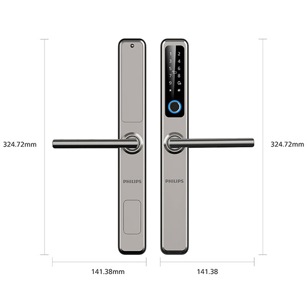 kích thước Philips DDL608-5HWS - Bạc