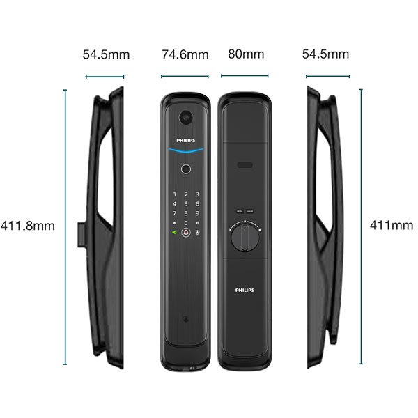 kích thước Philips DDL702-1HWS - đen