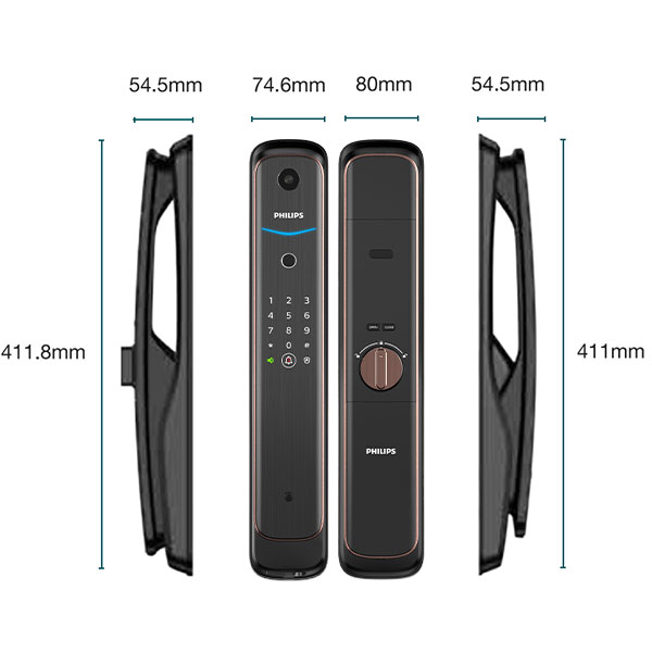 kích thước Philips DDL702-1HWS - đồng