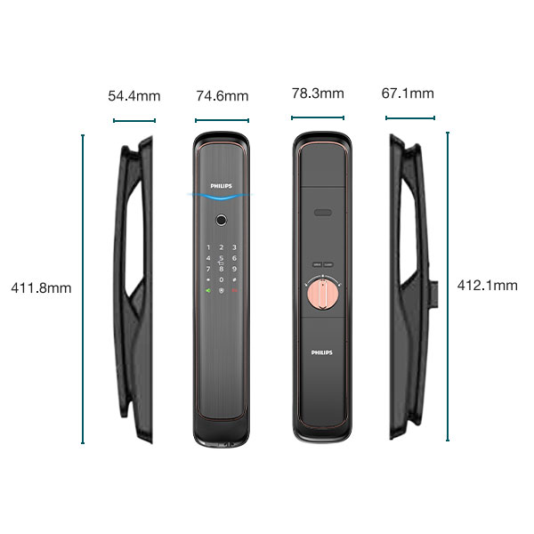 kích thước Philips DDL702E-5HWS - Đồng
