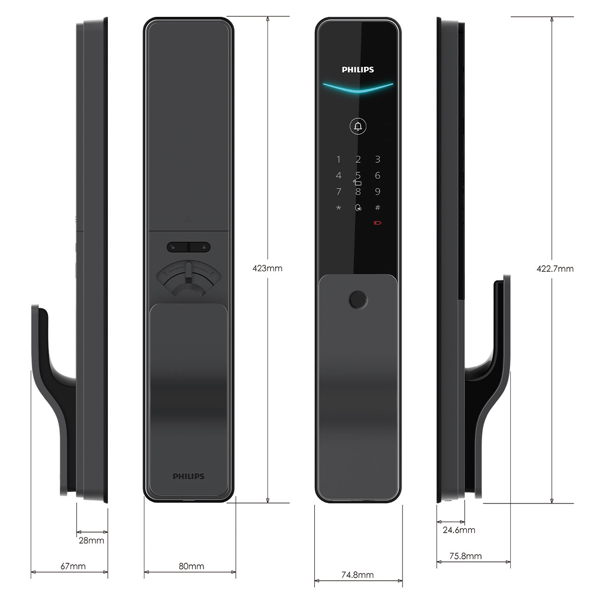 kích thước Philips DDL801-5HBS
