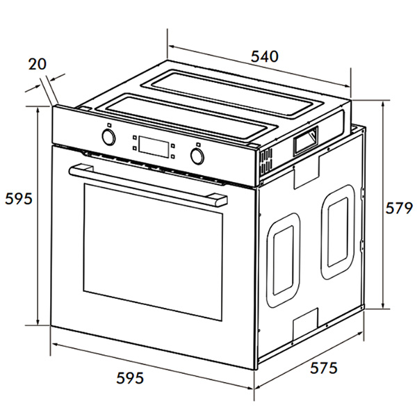 kích thước máy Kocher KOEU-71S13F