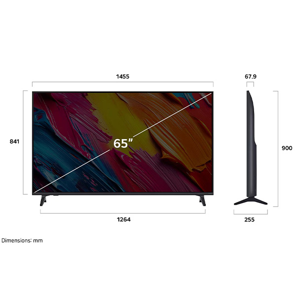 Kích thước TV LG 65QNED70ASA