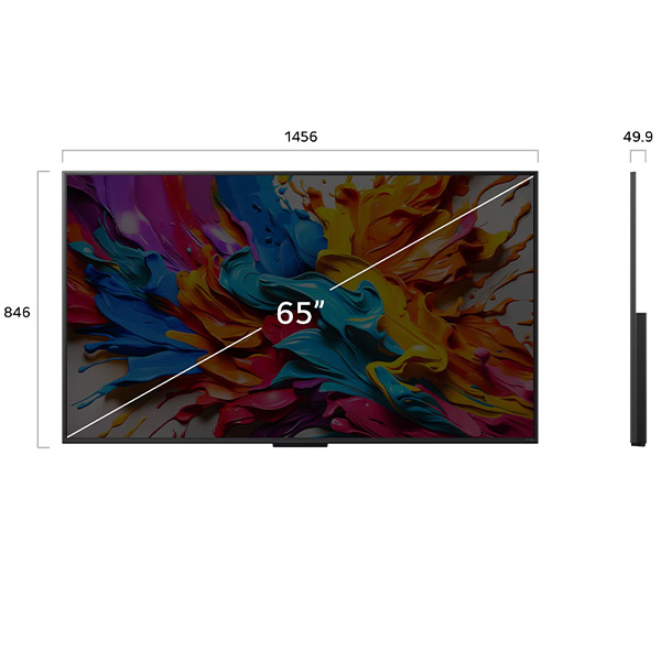 Kích thước TV kết nối không dây LG 65QNED9MASA
