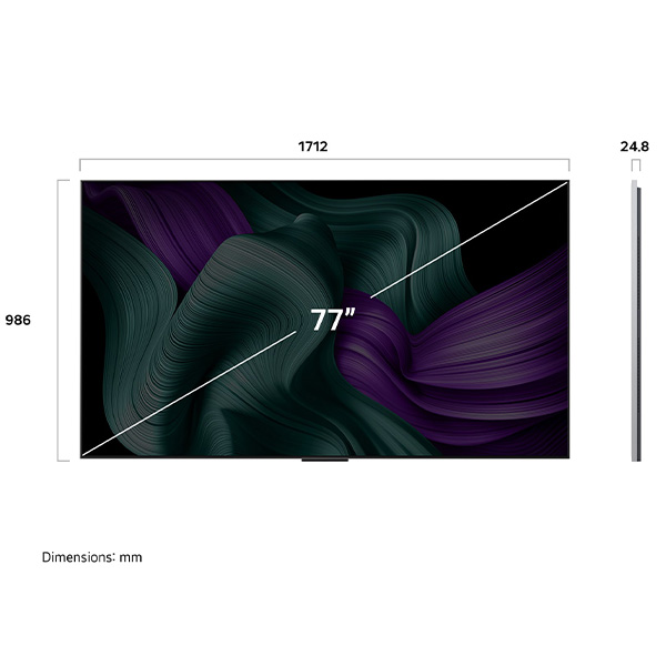 Kích thước TV LG OLED77M5PSA