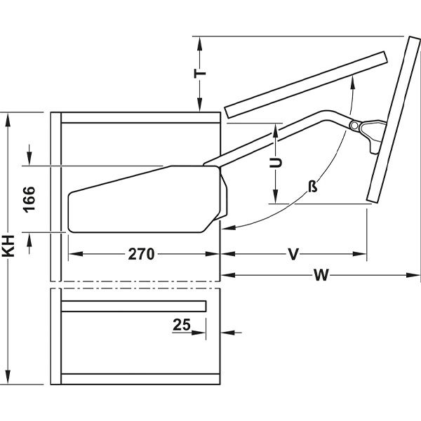 Kích thước Hafele 493.05.738