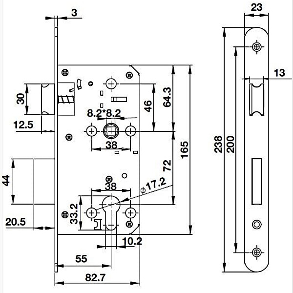 kích thước Hafele 489.10.560