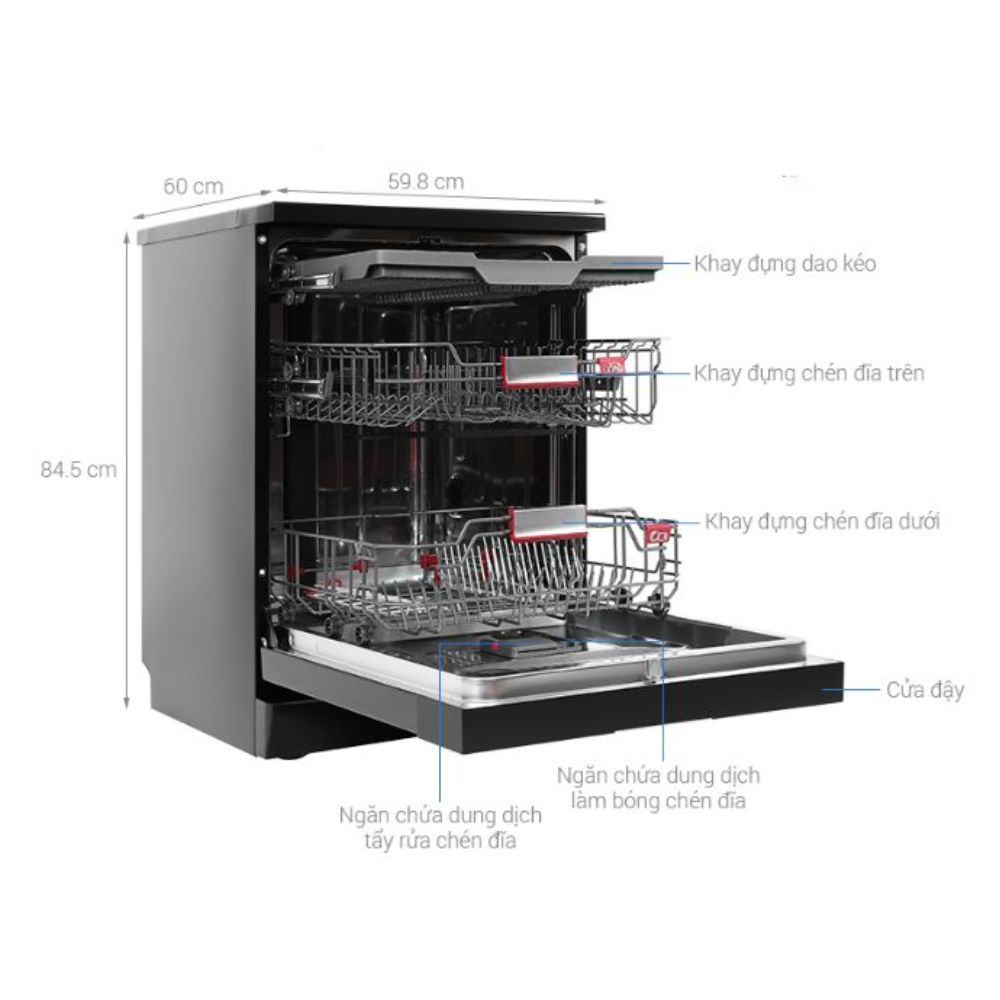 Kích thuớc Toshiba DW-15F9(B)-VN