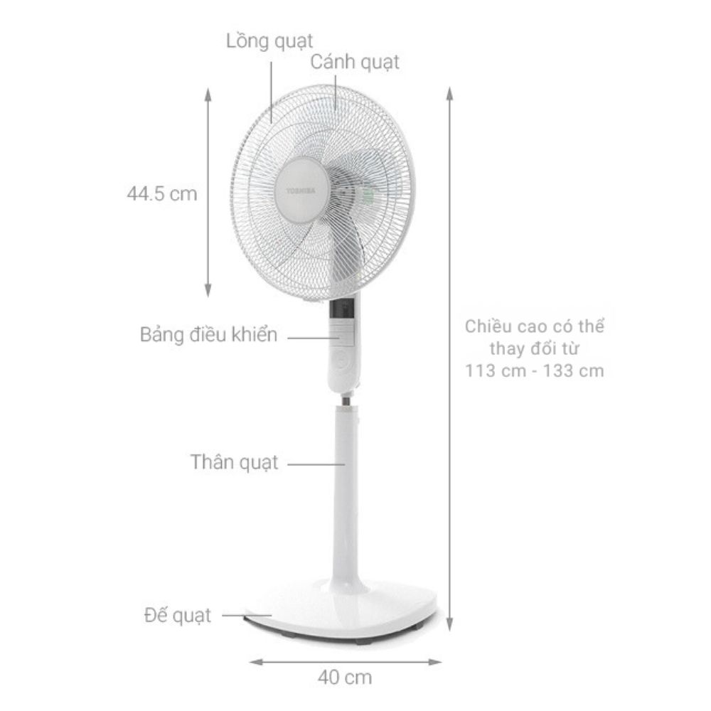 Kích thước Toshiba F-LSA20(W)VN