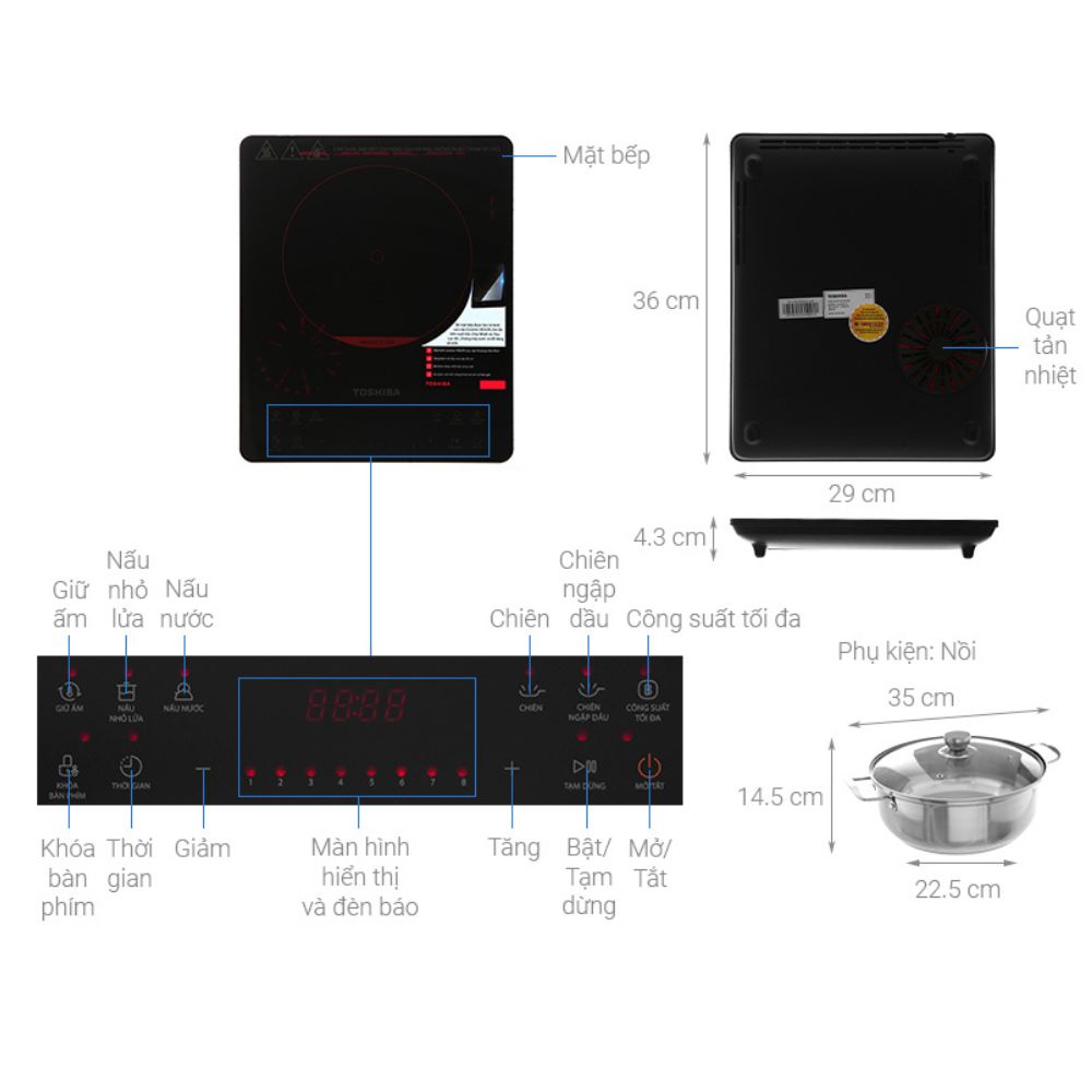 Kích thước Toshiba IC-20S1PV