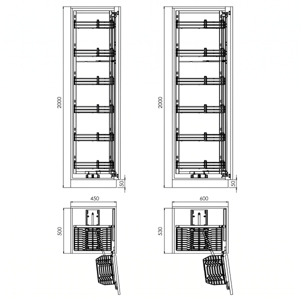 Kích thước Tủ Đồ Khô Nan Oval SUS304 Grandx XPR.600M1