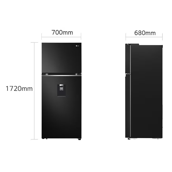 Kích thước Tủ Lạnh Ngăn Đá Trên LG GN-D372BL