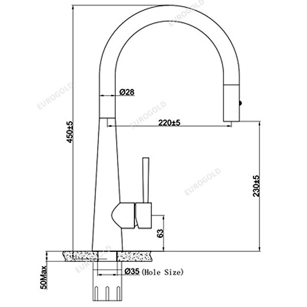 size Eurogold EUF118DR