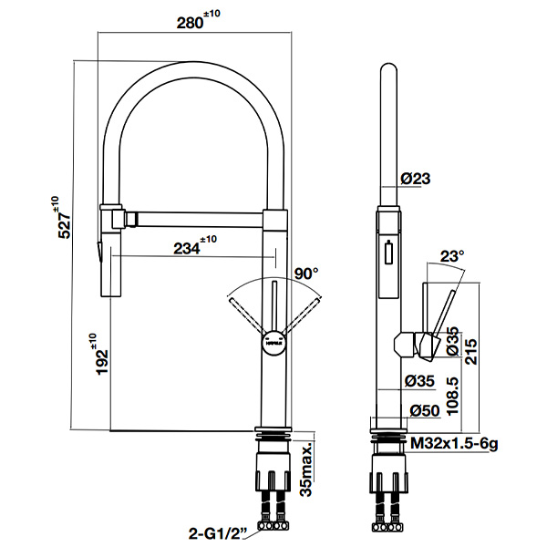 kích thước TT Hafele HT24-SH1F527 570.85.051