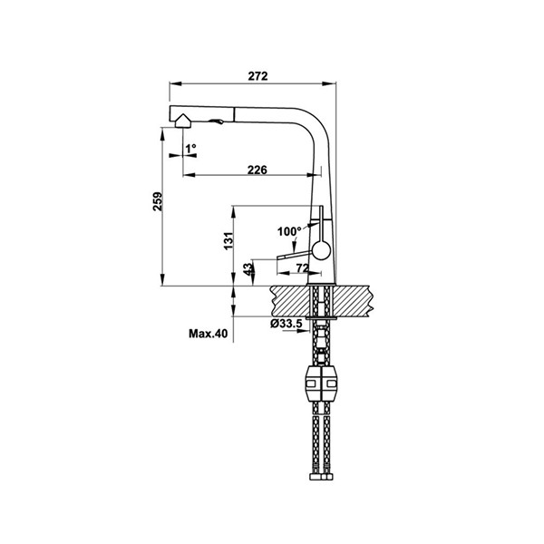 Vòi Rửa Chén HT20-CH1P295 Hafele 570.82.200