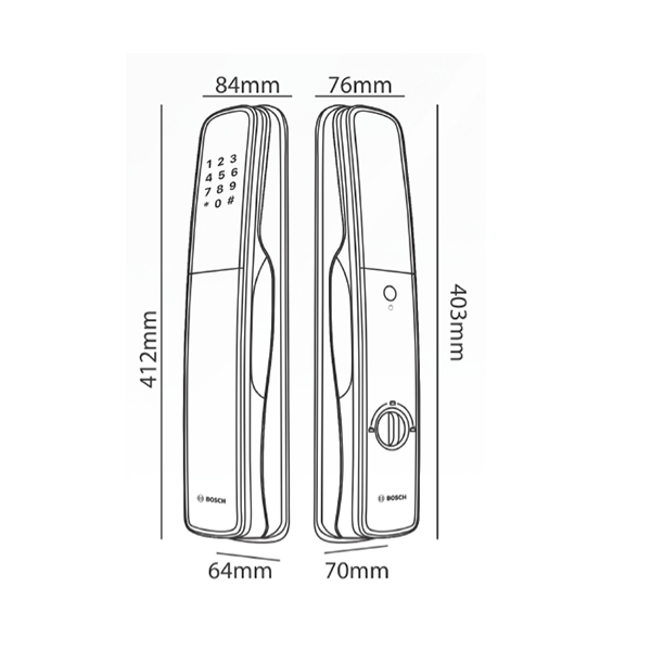 Kích thước khóa điện tử BOSCH EL 800VF DE