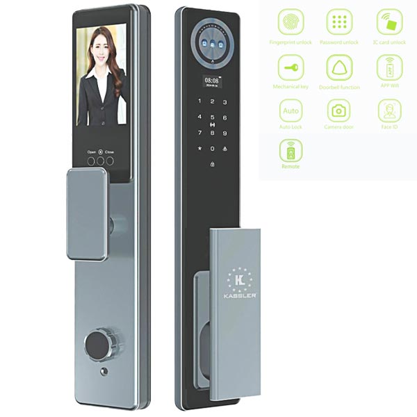 Khóa điện tử Kassler KL-868 CNC Blue Grey App Remote