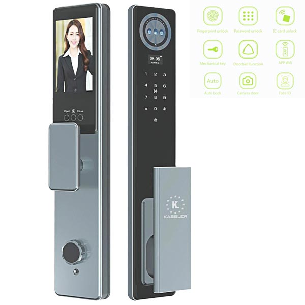 Khóa điện tử Kassler KL-868 CNC Blue Grey App