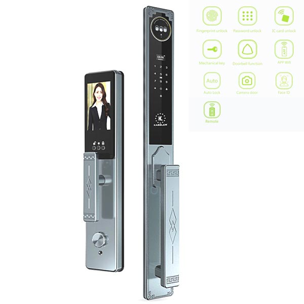 Khóa điện tử Kassler KL-968 CNC Blue Grey App Remote