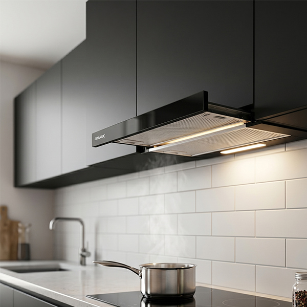 Phối cảnh Máy hút mùi âm tủ Grandx GX H60F56B